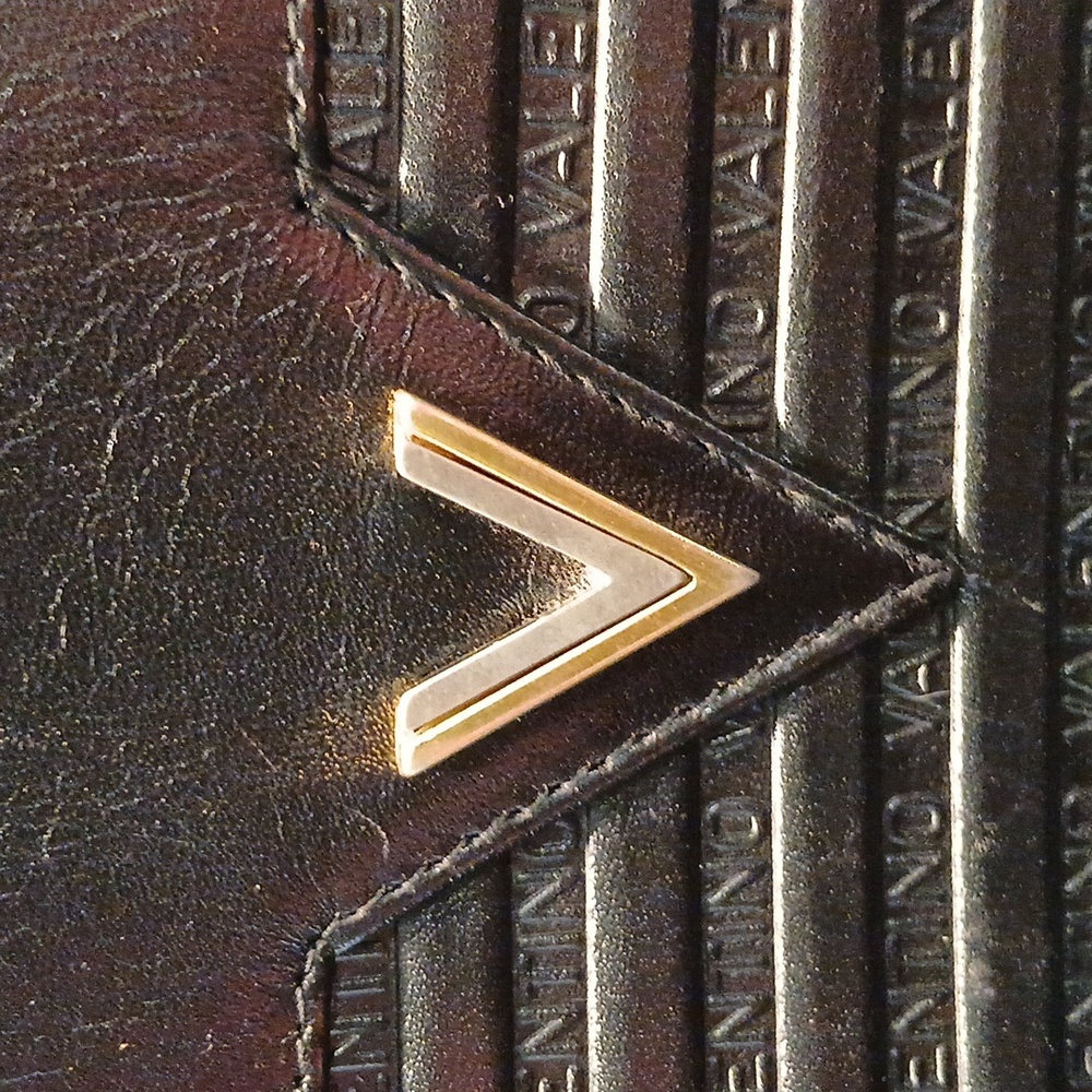 Valentino Black Clutch with Gold Accents - Picture 2 of 9